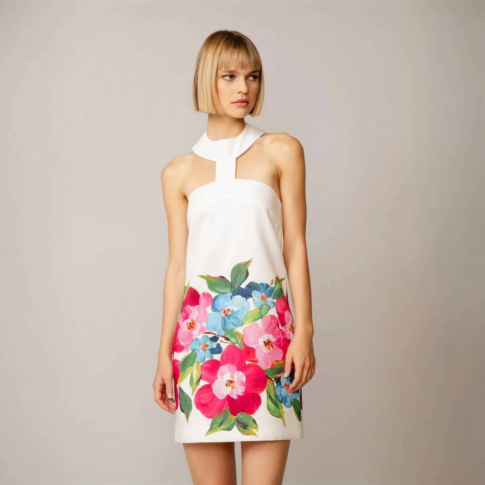 NEW MAISON ZOULIAS mia dress in white floral